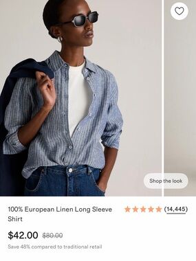 Quince European linen long sleeve shirt
